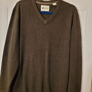 HAGGER Clothing V-neck Knitted Sweater size XLARGE Nwot Hunter Green Nwot
